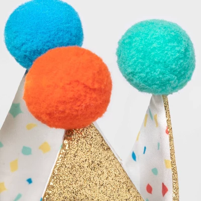 Birthday Crown Dog Hat - Gold - 6" - Boots & Barkley™ 2 Birthday Crown Dog Hat - Gold - 6" - Boots & Barkley™ - Image 2