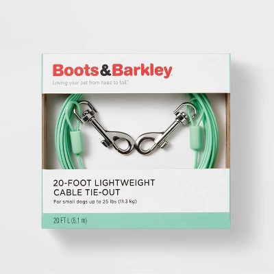 Lightweight Cable Tie-Out For Dogs - 25lbs - 20ft - Boots & Barkley™ 2 Lightweight Cable Tie-Out For Dogs - 25lbs - 20ft - Boots & Barkley™ - Image 2