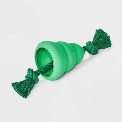 3.25" Rubber Christmas Tree Dog Rope Plush Toy - Boots & Barkley™ 2 3.25" Rubber Christmas Tree Dog Rope Plush Toy - Boots & Barkley™ - Image 2