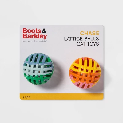 Rubber Lattice Tie Dye Cat Toy Balls - 2pk - Boots & Barkley™ 1 Rubber Lattice Tie Dye Cat Toy Balls - 2pk - Boots & Barkley™