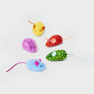 Mouse Critter Cat Plush Toy Set - 5pc - Boots & Barkley™ 3 Mouse Critter Cat Plush Toy Set - 5pc - Boots & Barkley™ - Image 3