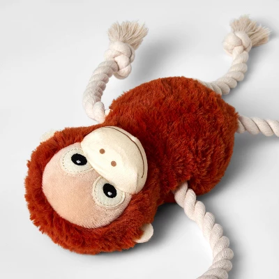 Monkey Plush With Rope Dog Toy - 14" - Boots & Barkley™ 2 Monkey Plush With Rope Dog Toy - 14" - Boots & Barkley™ - Image 2