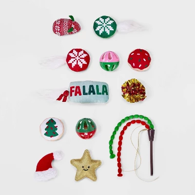 Advent Calendar Cat Ball Plush Toy Set - 12pcs - Boots & Barkley™ 1 Advent Calendar Cat Ball Plush Toy Set - 12pcs - Boots & Barkley™