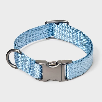 Fashion Adjustable Length And Reinforced Stitching Dog Collar - Blue - Boots & Barkley™ 2 Fashion Adjustable Length And Reinforced Stitching Dog Collar - Blue - Boots & Barkley™ - Image 2