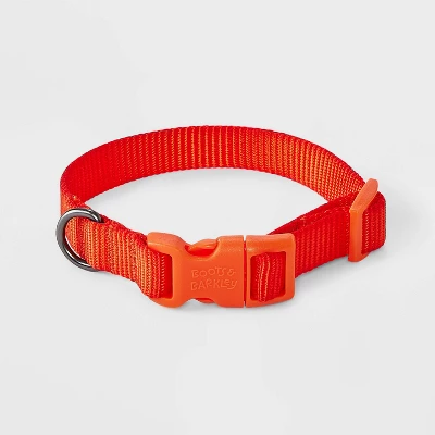 Basic Adjustable With Color Matching Buckle Dog And Cat Collar - Boots & Barkley™ Bright Orange 3 Basic Adjustable With Color Matching Buckle Dog And Cat Collar - Boots & Barkley™ Bright Orange - Image 3