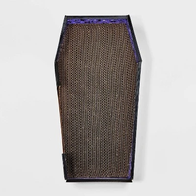 Lazy Bones Coffin Cat Scratcher Pad - 20" - Boots & Barkley™ 1 Lazy Bones Coffin Cat Scratcher Pad - 20" - Boots & Barkley™