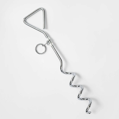 Spiral Chrome Dog Stake - Boots & Barkley™ 3 Spiral Chrome Dog Stake - Boots & Barkley™ - Image 3