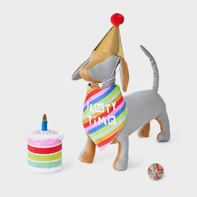 Party Gift Pack Dog Plush Ball Toy Set - 4pc - Boots & Barkley™ 2 Party Gift Pack Dog Plush Ball Toy Set - 4pc - Boots & Barkley™ - Image 2