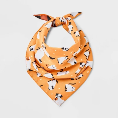 Halloween Reversible Fall Ghosts Dog Bandana - Boots & Barkley™ One Size Fits Most 1 Halloween Reversible Fall Ghosts Dog Bandana - Boots & Barkley™ One Size Fits Most