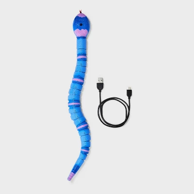 Motion Activated Slithering Snake Cat Mechanical Toy - Boots & Barkley™ Blue 3 Motion Activated Slithering Snake Cat Mechanical Toy - Boots & Barkley™ Blue - Image 3