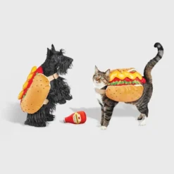 Hot Dog Full Body Halloween Dog And Cat Costume With Ketchup Toy - Boots & Barkley™ -Pets Gift Store GUEST 5d0c34a1 d076 41cd a2aa 3d8aa9c73551