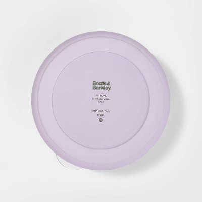 Lidded Stainless Steel Cat And Dog Bowl - 2 Cups - Lavender - Boots & Barkley™ 2 Lidded Stainless Steel Cat And Dog Bowl - 2 Cups - Lavender - Boots & Barkley™ - Image 2