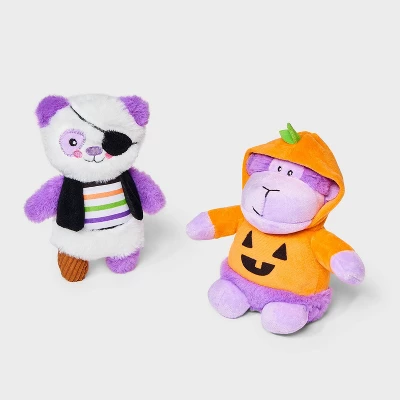 Gorilla And Panda Dog Plush Toy Set - 2pk - Boots & Barkley™ 2 Gorilla And Panda Dog Plush Toy Set - 2pk - Boots & Barkley™ - Image 2