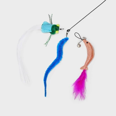 31" Figural Wand Wire Cat Teaser Toy - Boots & Barkley™ 2 31" Figural Wand Wire Cat Teaser Toy - Boots & Barkley™ - Image 2