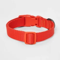 Basic DTM Dog Adjustable Collar - Tomato Red - Boots & Barkley™