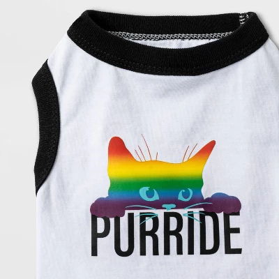 Purride Pride Dog And Cat Tank Shirt - White - Boots & Barkley™ 3 Purride Pride Dog And Cat Tank Shirt - White - Boots & Barkley™ - Image 3