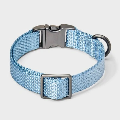 Fashion Adjustable Length And Reinforced Stitching Dog Collar - Blue - Boots & Barkley™ 1 Fashion Adjustable Length And Reinforced Stitching Dog Collar - Blue - Boots & Barkley™