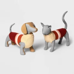 Fuzzy Stripe Dog And Cat Sweater - Deep Orange And Burgundy - Boots & Barkley™ -Pets Gift Store GUEST 746a77f0 8773 49ad 93ad ec149e117179