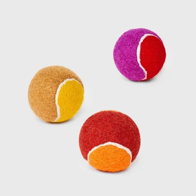 Printed Tennis Dog Ball Toy - Boots & Barkley™ - 3pk 2 Printed Tennis Dog Ball Toy - Boots & Barkley™ - 3pk - Image 2