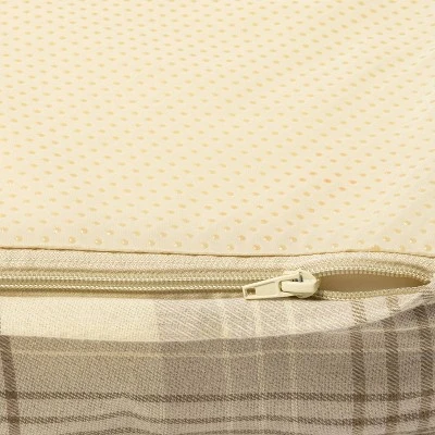 Orthopedic Plaid Flannel Dog Mattress - XL - Cream/Brown - Boots & Barkley™ 2 Orthopedic Plaid Flannel Dog Mattress - XL - Cream/Brown - Boots & Barkley™ - Image 2