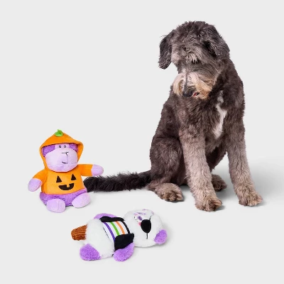 Gorilla And Panda Dog Plush Toy Set - 2pk - Boots & Barkley™ 3 Gorilla And Panda Dog Plush Toy Set - 2pk - Boots & Barkley™ - Image 3