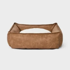 Cuddler Faux Leather Bolster Dog Bed - Boots & Barkley™ -Pets Gift Store GUEST a557360f 4d4e 4d80 967f 0c6c120b03cc