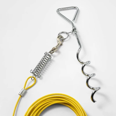 Spiral Chrome Dog Stake - Boots & Barkley™ 2 Spiral Chrome Dog Stake - Boots & Barkley™ - Image 2