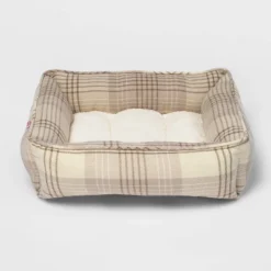Orthopedic Plaid Flannel Cuddler Dog Bed - Cream/Brown - Boots & Barkley™ -Pets Gift Store GUEST b395c15a 64a4 4fbe a49e 66a47c7b29eb