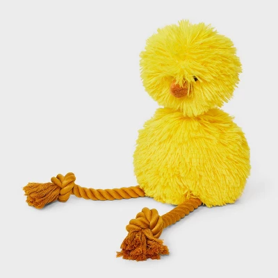 3.51" Emu Dog Rope Plush Toy - Boots & Barkley™ Yellow 2 3.51" Emu Dog Rope Plush Toy - Boots & Barkley™ Yellow - Image 2