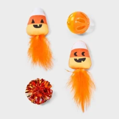 Candy Corn Cat Ball Plush Toy Set - 4pk - Boots & Barkley™ -Pets Gift Store GUEST be752daf 8dc9 4ec4 a675 ffc7e0792886