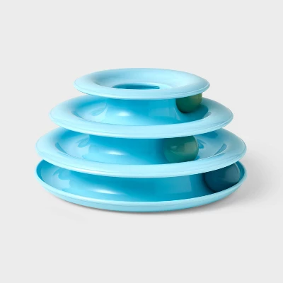 3 Layer Trackball Interactive Cat Toy - Boots & Barkley™ - Blue 3 3 Layer Trackball Interactive Cat Toy - Boots & Barkley™ - Blue - Image 3