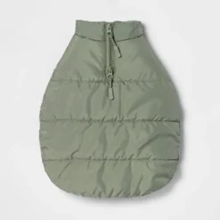 Dog And Cat Puffer Jacket With Buckle - Green - Boots & Barkley™