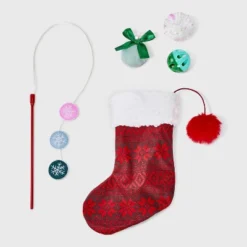 Crinkle Stocking Cat Ball Plush Toy Set - 5pcs - Boots & Barkley™