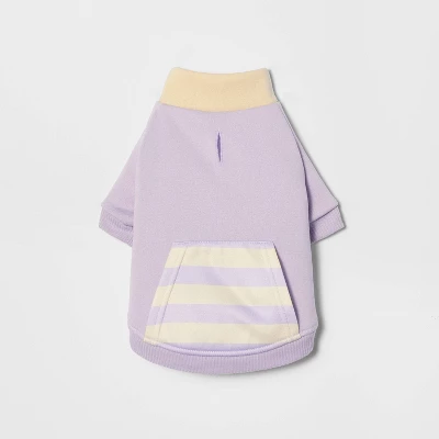 Lightweight Funnel Neck With Stripe Pocket Dog And Cat Sweatshirt - Boots & Barkley™ Purple 1 Lightweight Funnel Neck With Stripe Pocket Dog And Cat Sweatshirt - Boots & Barkley™ Purple