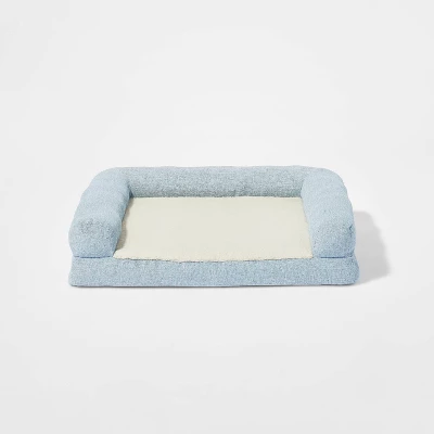 Sofa Bolster Dog Bed - Light Blue - Boots & Barkley™ 4 Sofa Bolster Dog Bed - Light Blue - Boots & Barkley™ - Image 4