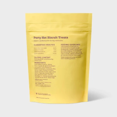 Party Hat Birthday Vanilla Flavor Crunchy Dog Treat Biscuits - Boots & Barkley™ 6oz 2 Party Hat Birthday Vanilla Flavor Crunchy Dog Treat Biscuits - Boots & Barkley™ 6oz - Image 2